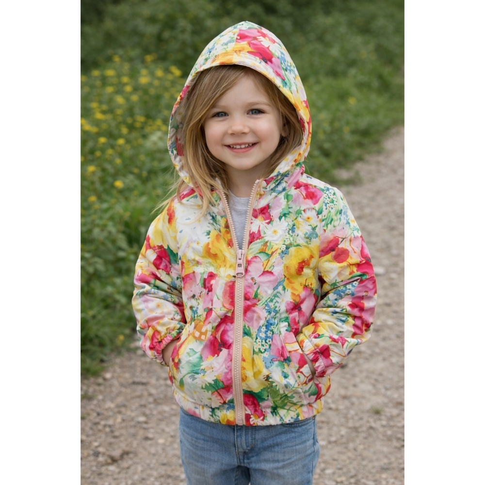 2/30 Gap Floral Hooded Jacket for Kids